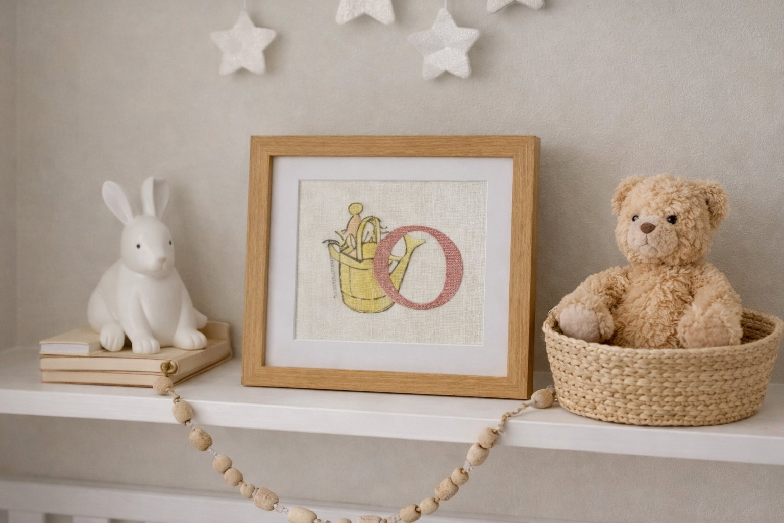 Personalised Embroidered Nursery Wall Art – Custom Baby & Children’s Room Decor