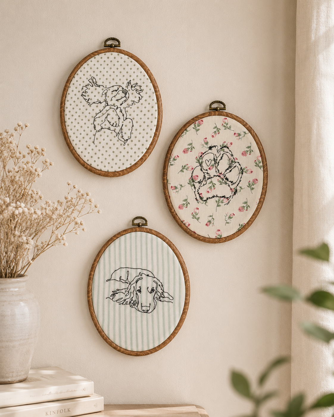 A Personalised Pet Photo Embroidery Hoop