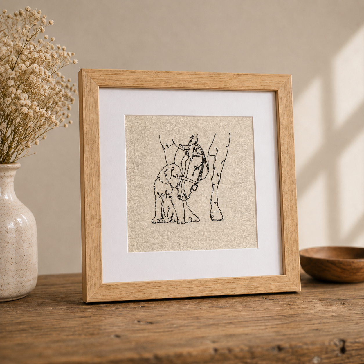 A Pet Portrait Frame – Custom Pet Portrait from Your Photo