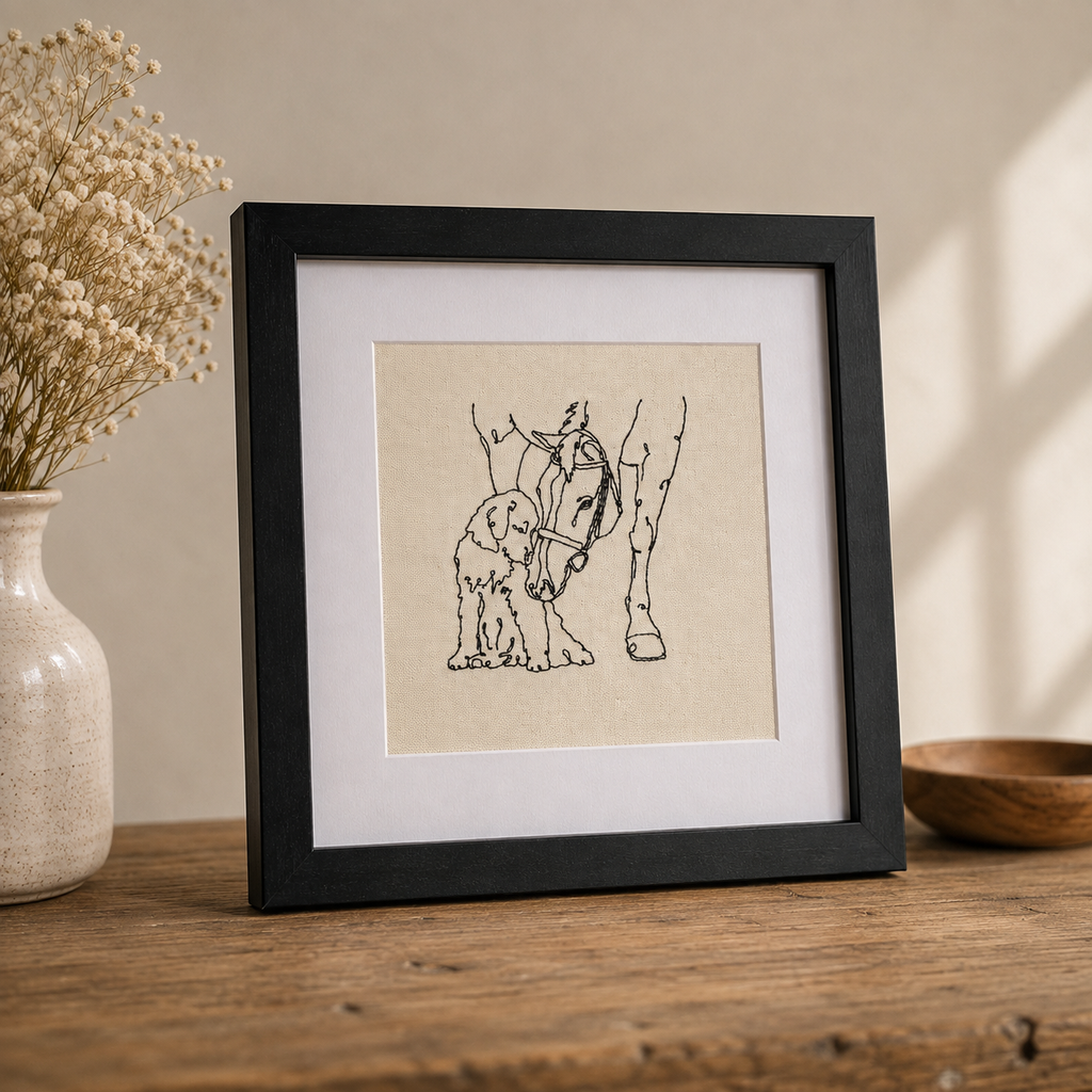 A Pet Portrait Frame – Custom Pet Portrait from Your Photo