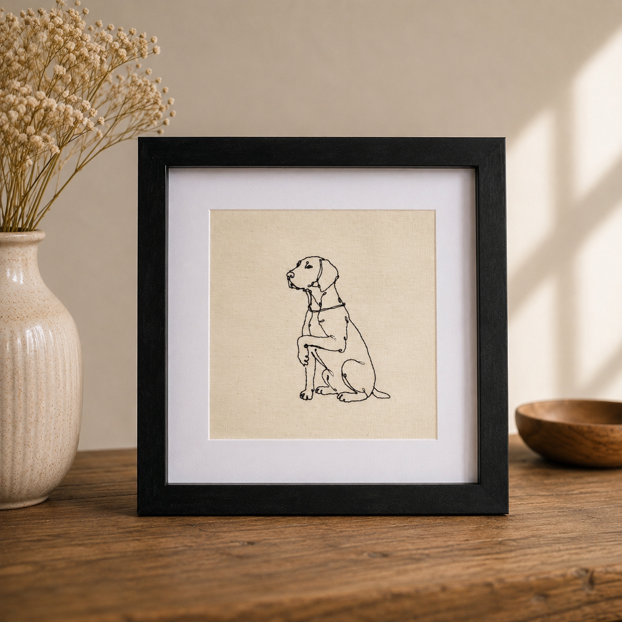 A Pet Portrait Frame – Custom Pet Portrait from Your Photo
