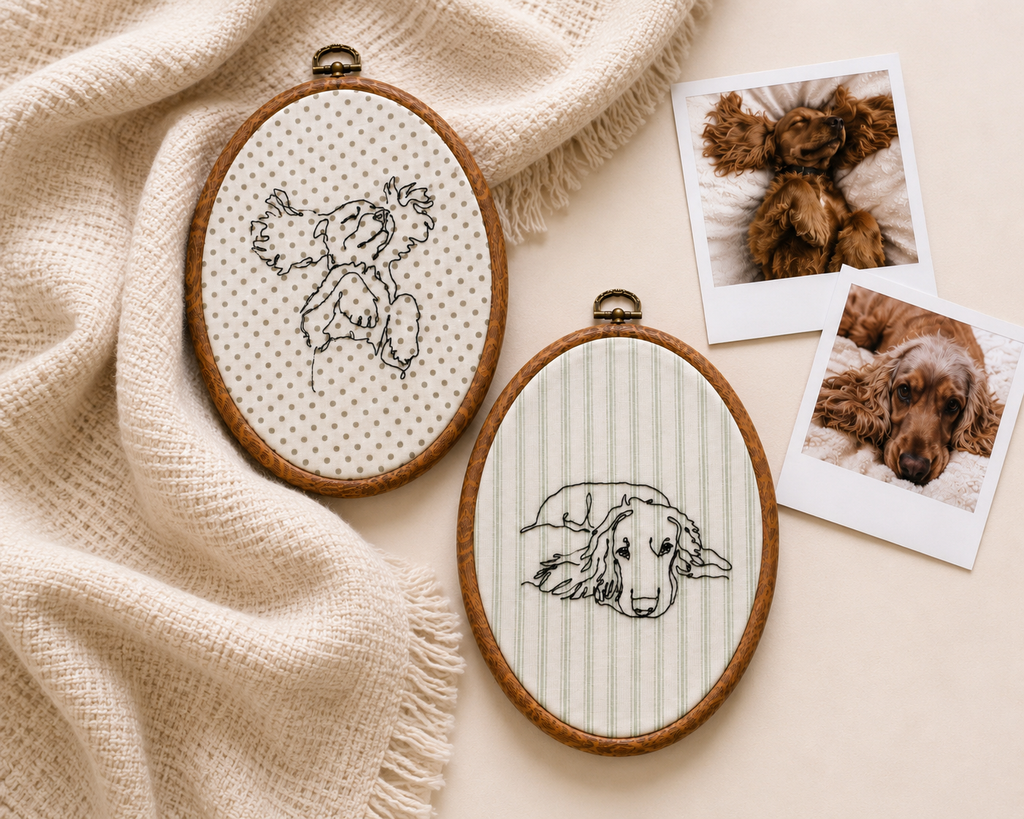 A Personalised Pet Photo Embroidery Hoop