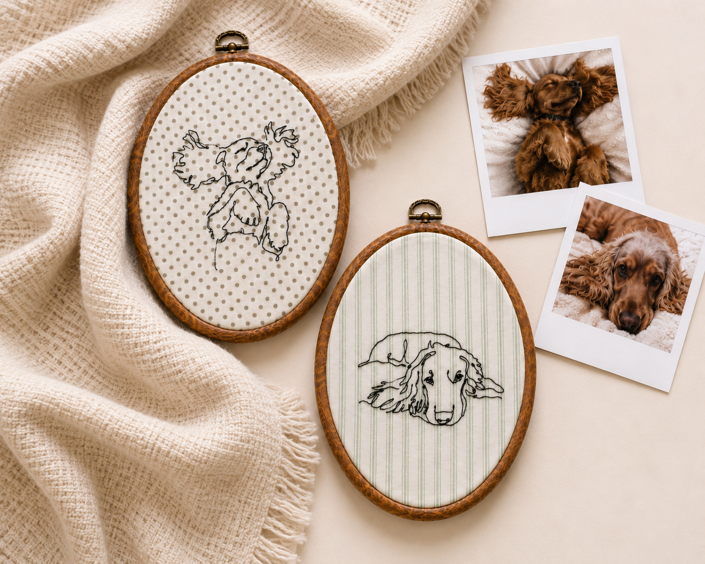 A Personalised Pet Photo Embroidery Hoop