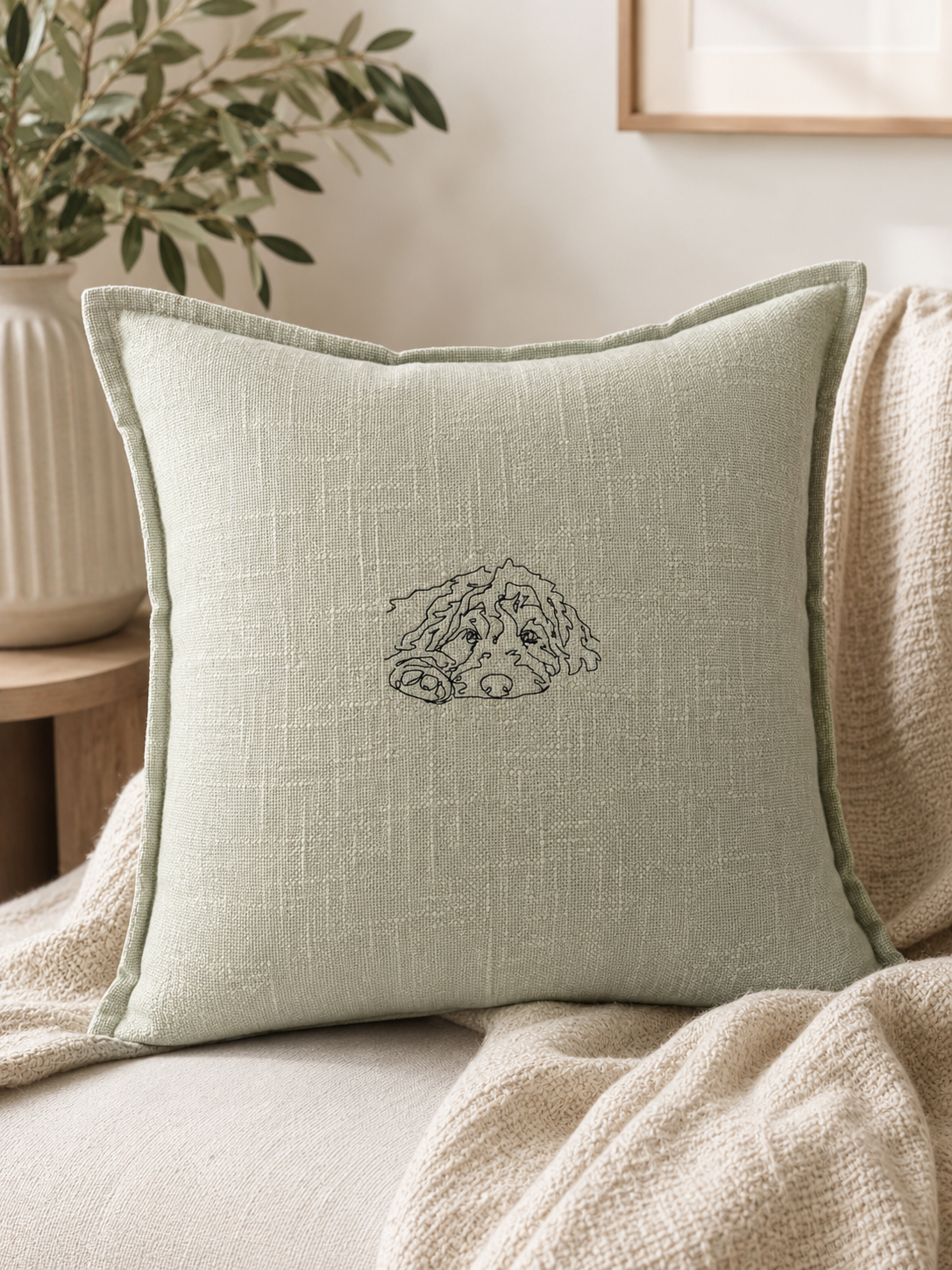 A Personalised Pet portrait Cushion