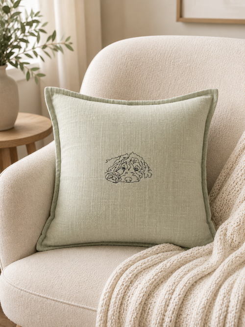 A Personalised Pet portrait Cushion