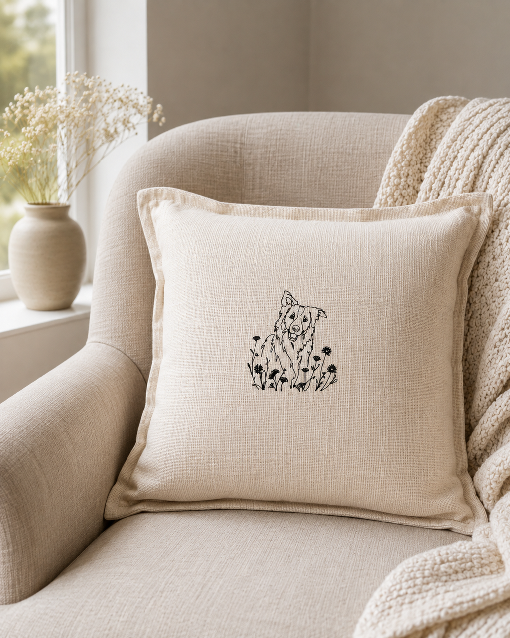 A Personalised Pet portrait Cushion