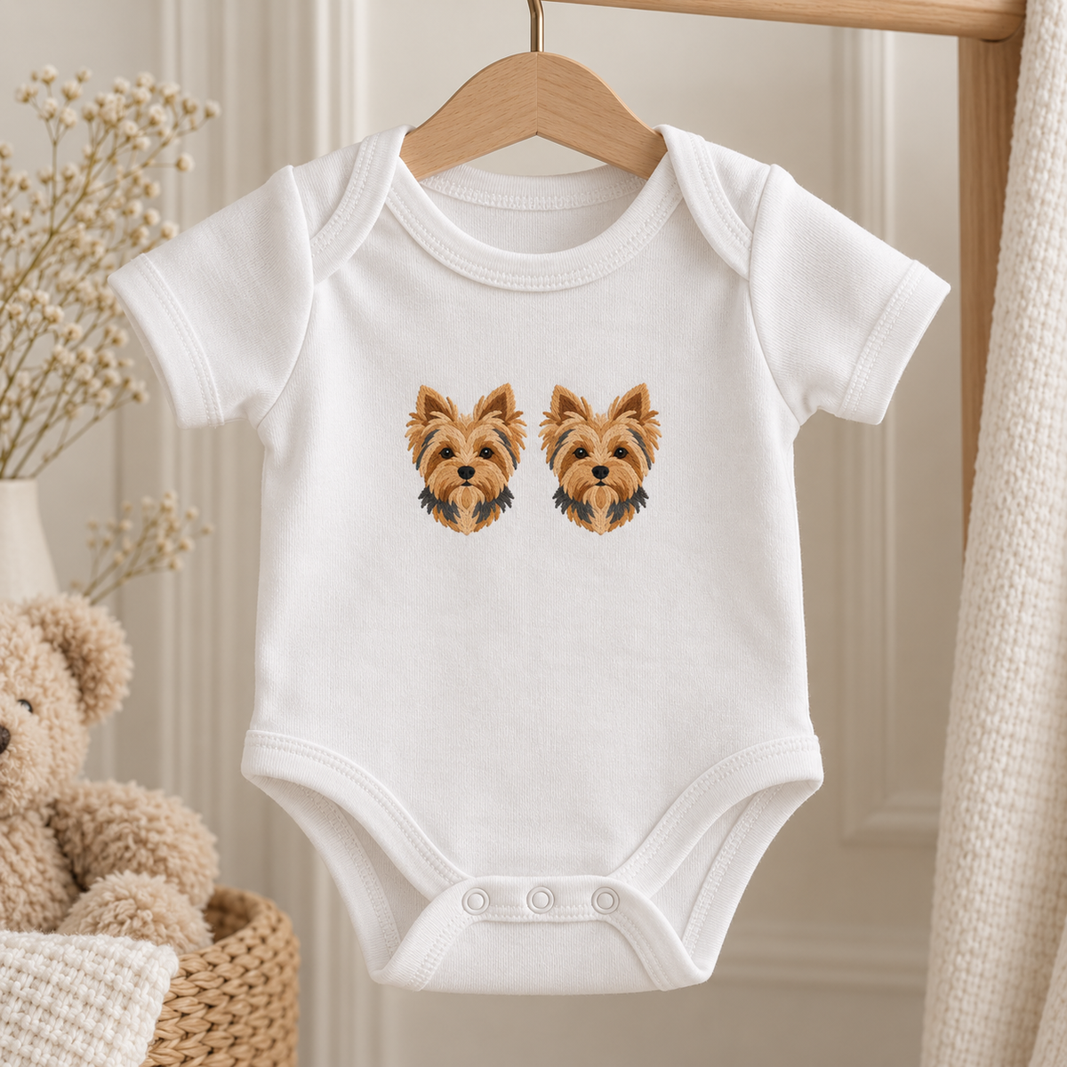 Personalised Dog Breed Baby Bodysuit or Jumper – Custom Pet Colours