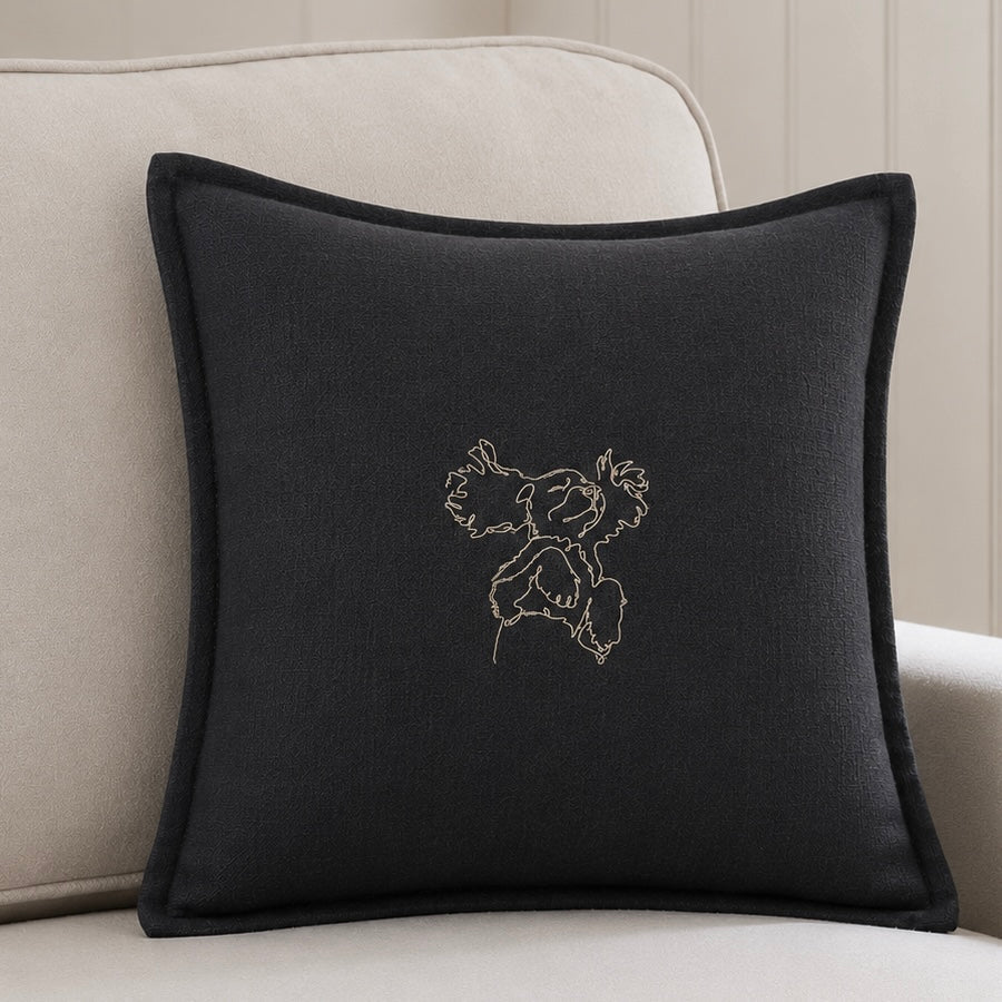 A Personalised Pet portrait Cushion - Pear Tree Stitch Studio