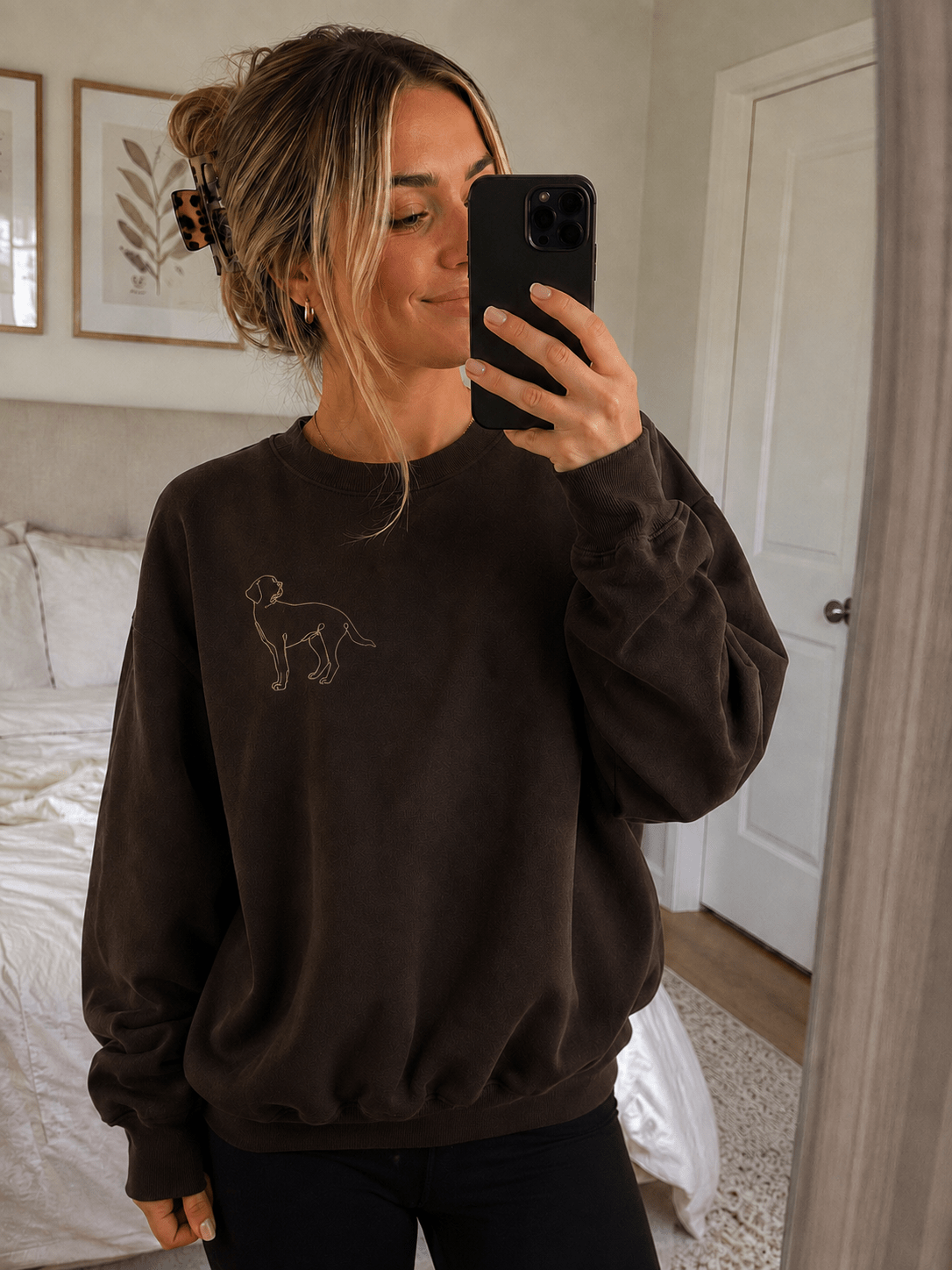 A Personalised Pet Portrait Women’s Sweatshirt - Pear Tree Stitch Studio