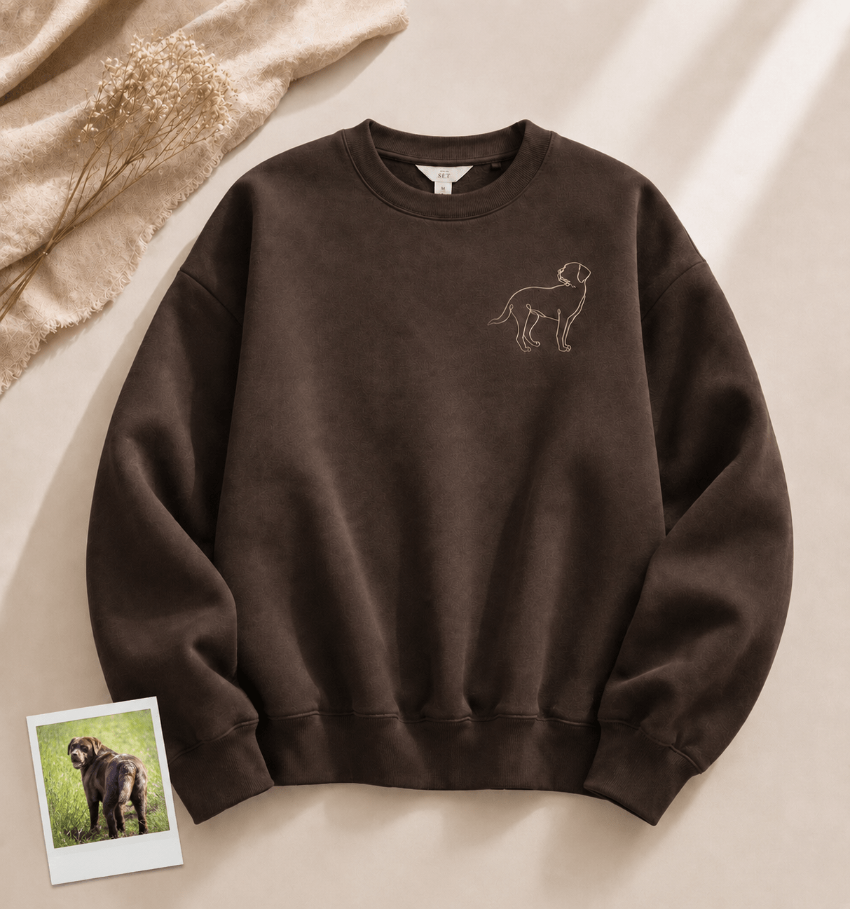 A Personalised Pet Portrait Women’s Sweatshirt - Pear Tree Stitch Studio