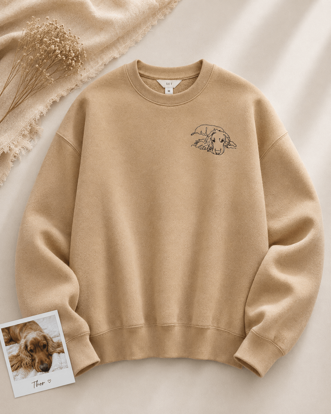A Personalised Pet Portrait Women’s Sweatshirt - Pear Tree Stitch Studio