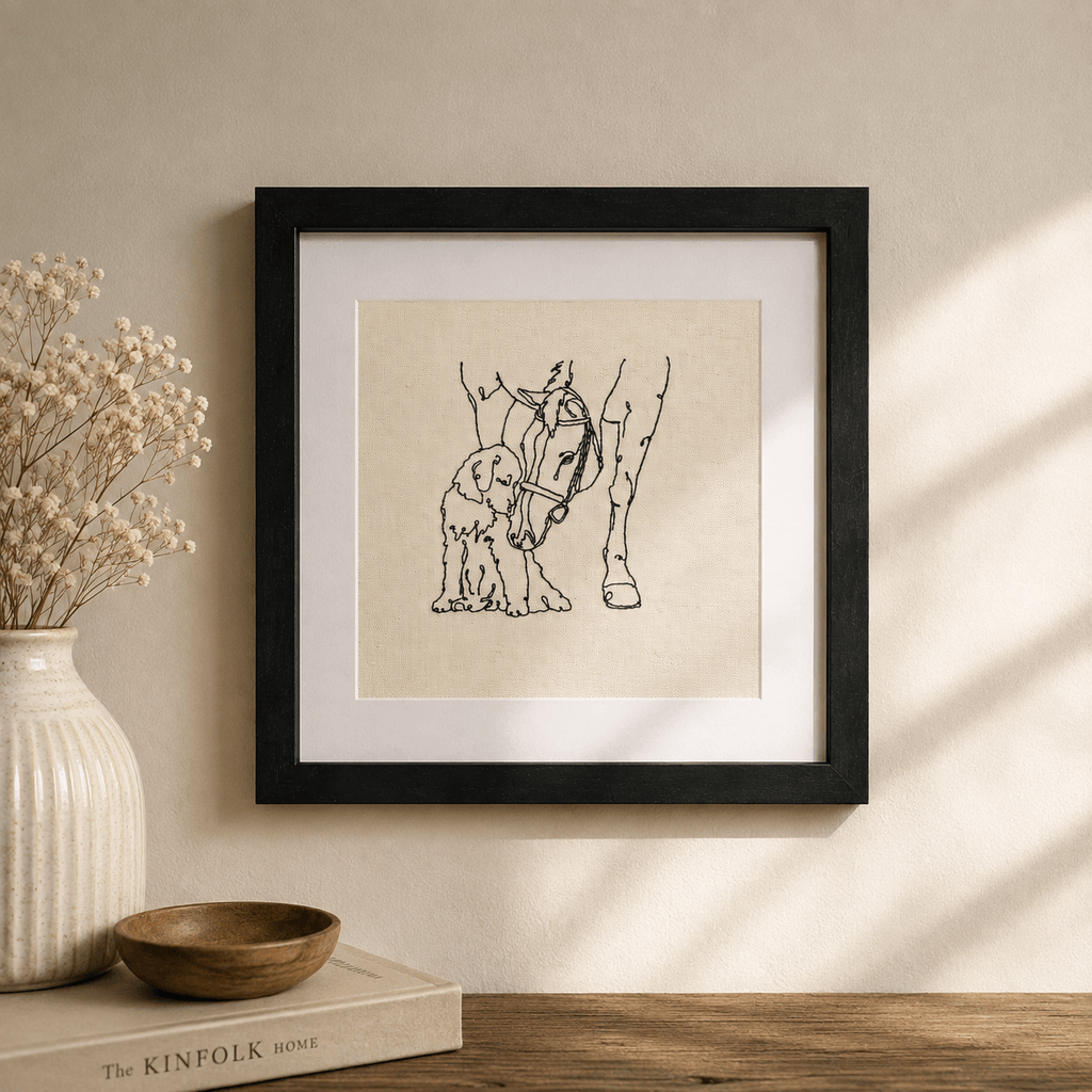 A Pet Portrait Frame – Custom Pet Portrait from Your Photo - Pear Tree Stitch Studio