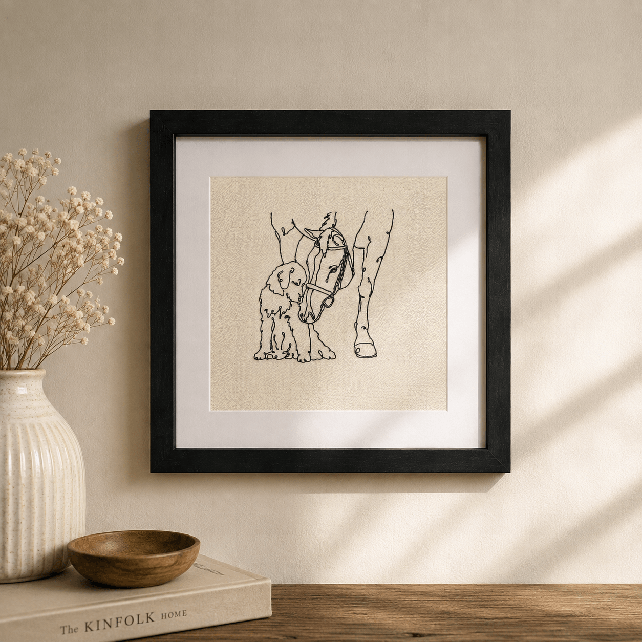 A Pet Portrait Frame – Custom Pet Portrait from Your Photo - Pear Tree Stitch Studio