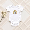 Personalised Cockapoo Baby Bodysuit – Custom Dog Gift for Newborns & Babies - Pear Tree Stitch Studio