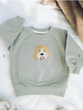 Personalised Cockapoo Baby Sweatshirt – Custom Dog Gift for Babies & Toddlers - Pear Tree Stitch Studio