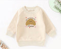 Personalised Croissant Embroidered Baby & Toddler Sweater | Custom Name Cute Kids Sweatshirt - Pear Tree Stitch Studio