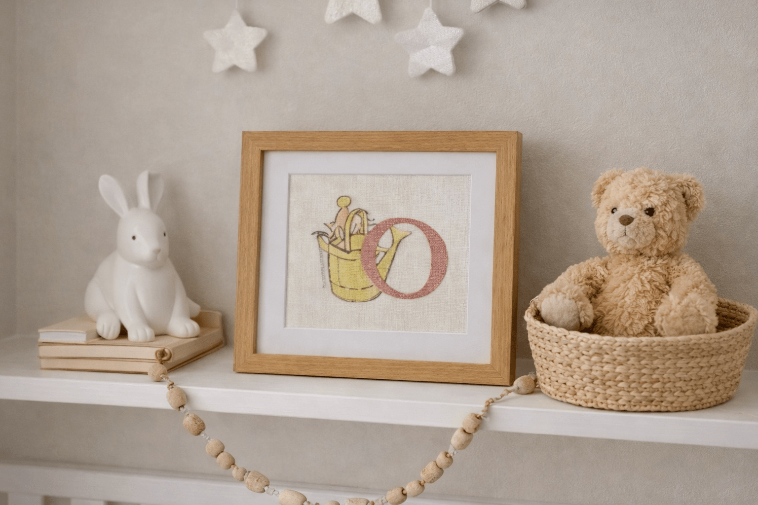 Personalised Embroidered Nursery Wall Art - Pear Tree Stitch Studio