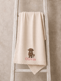 Personalised Highland Cow Baby Blanket - Pear Tree Stitch Studio