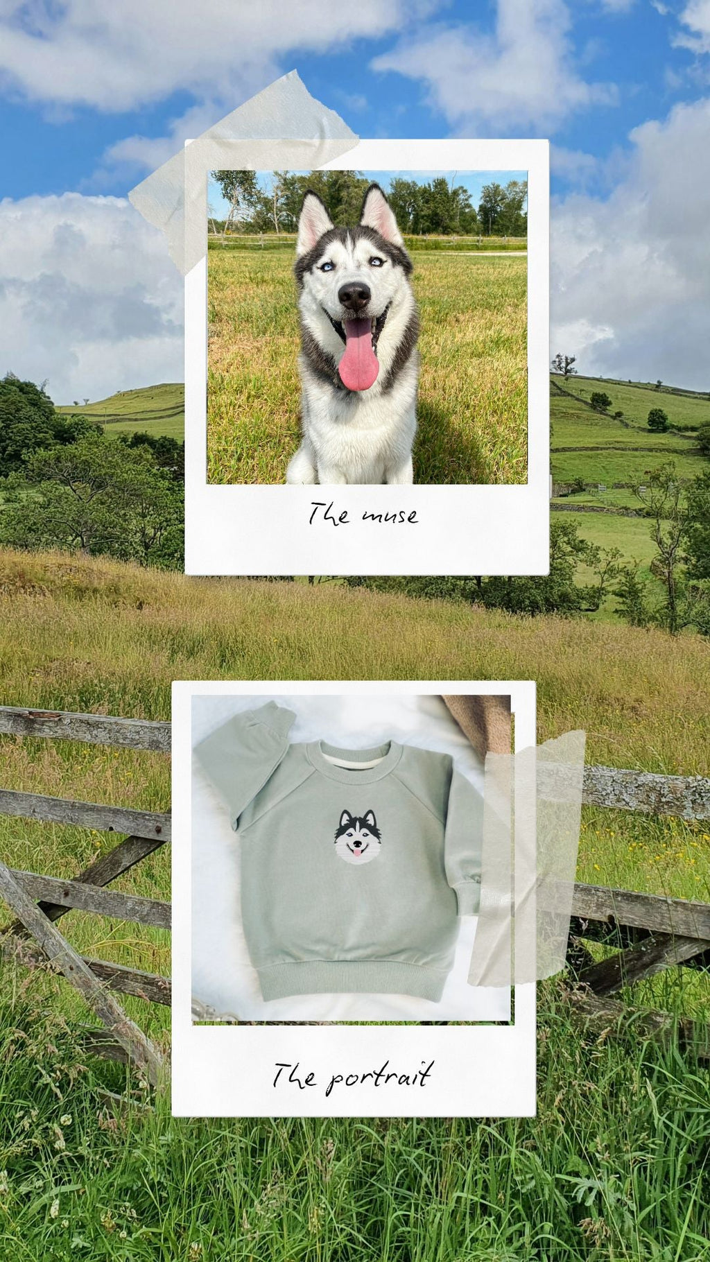 Personalised Husky Baby Sweatshirt – Custom Embroidered Dog Jumper for Babies & Toddlers | Dog Lover Baby Gift - Pear Tree Stitch Studio