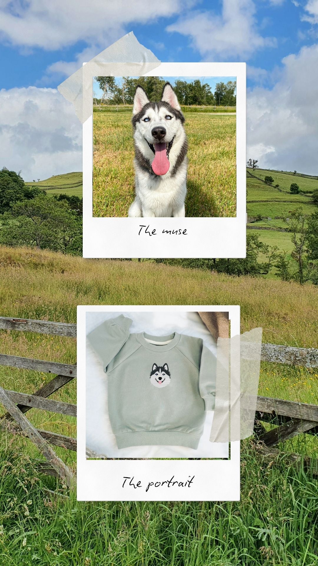 Personalised Husky Baby Sweatshirt – Custom Embroidered Dog Jumper for Babies & Toddlers | Dog Lover Baby Gift - Pear Tree Stitch Studio