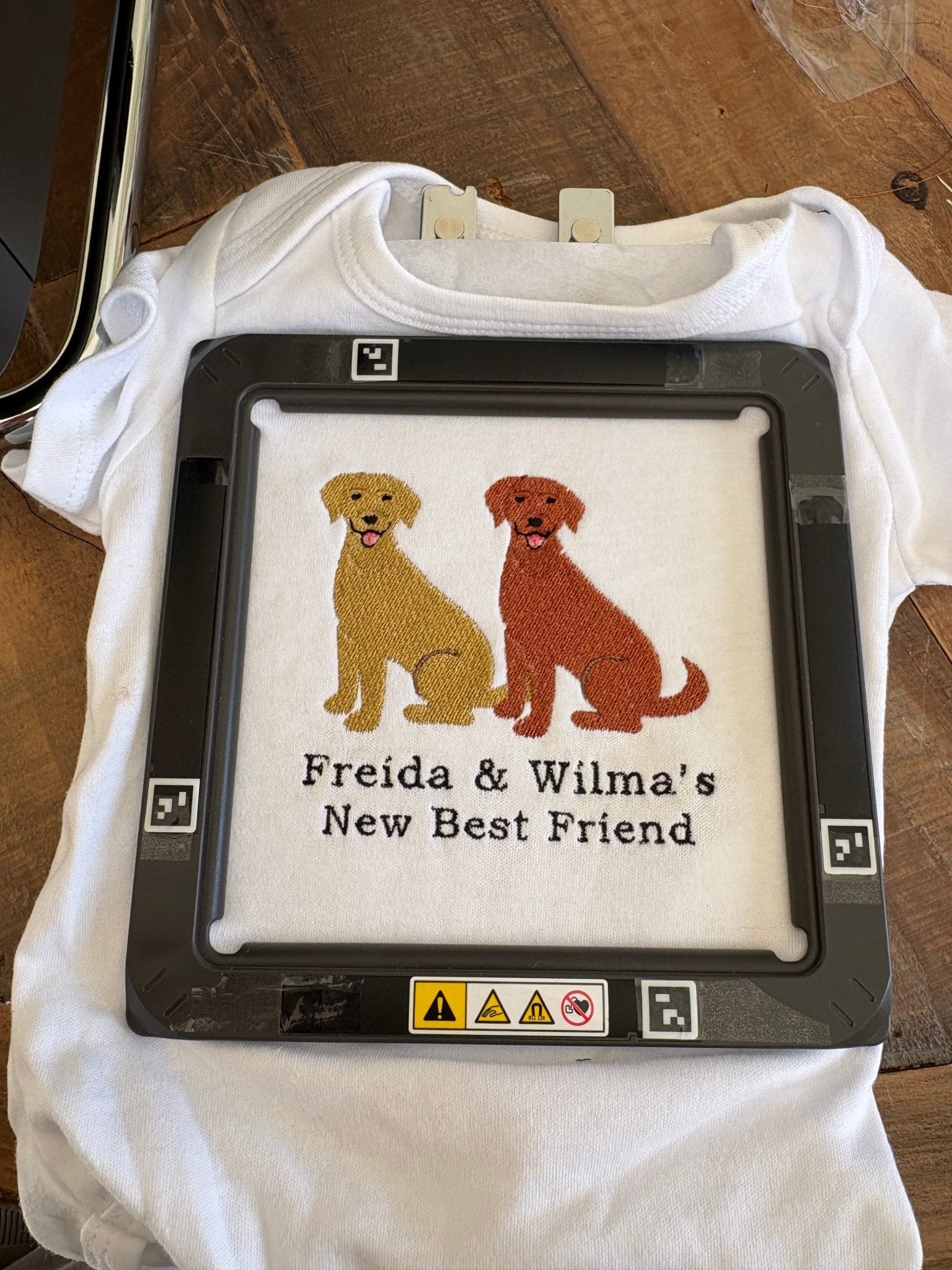 Personalised Labrador Baby Best Friend Bodysuit – Custom Dog Gift for Newborns & Babies - Pear Tree Stitch Studio
