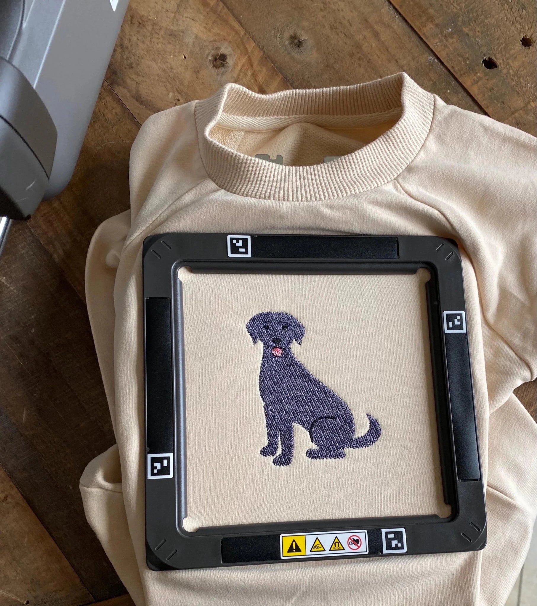 Personalised Labrador Baby Sweatshirt | Custom Dog Embroidery Baby Gift - Pear Tree Stitch Studio