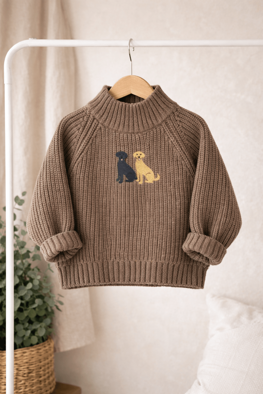 Personalised Labrador Baby & Toddler Jumper – Custom Children’s Knit Sweater – Labrador Lover Baby Gift - Pear Tree Stitch Studio