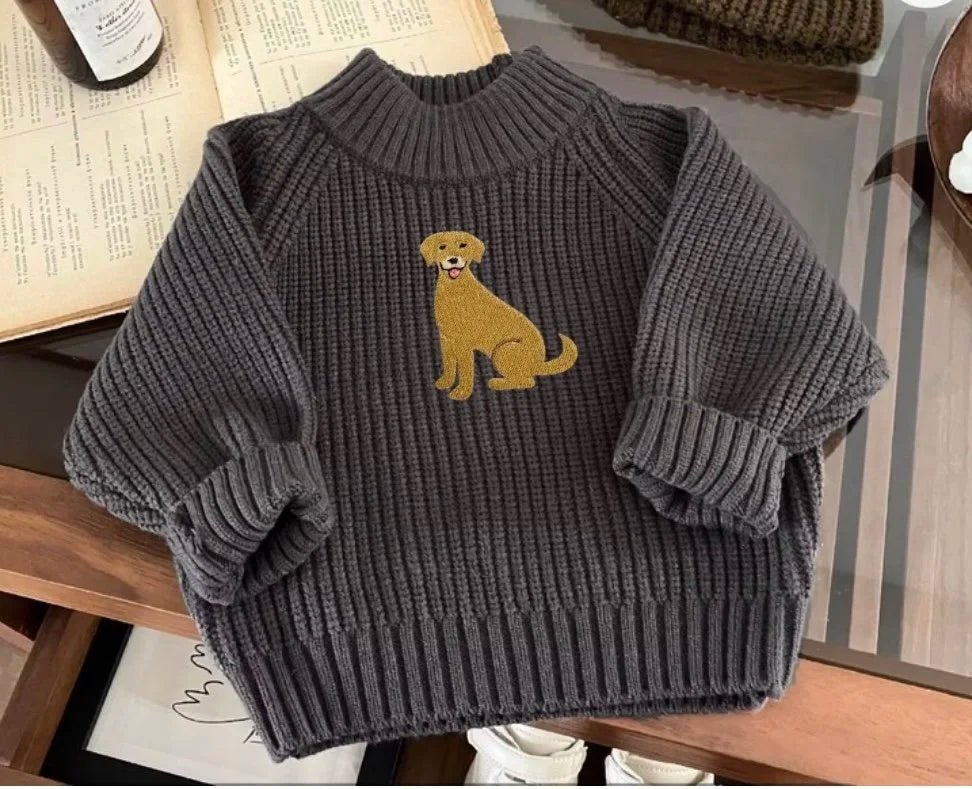 Personalised Labrador Baby & Toddler Jumper – Custom Children’s Knit Sweater – Labrador Lover Baby Gift - Pear Tree Stitch Studio