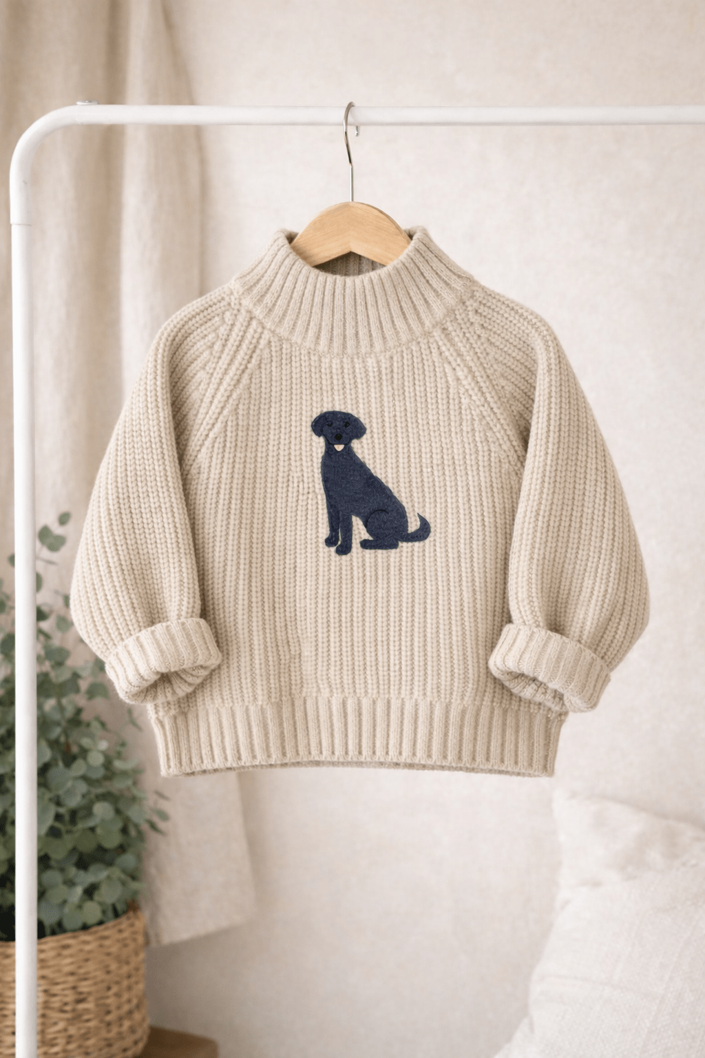 Personalised Labrador Baby & Toddler Jumper – Custom Children’s Knit Sweater – Labrador Lover Baby Gift - Pear Tree Stitch Studio