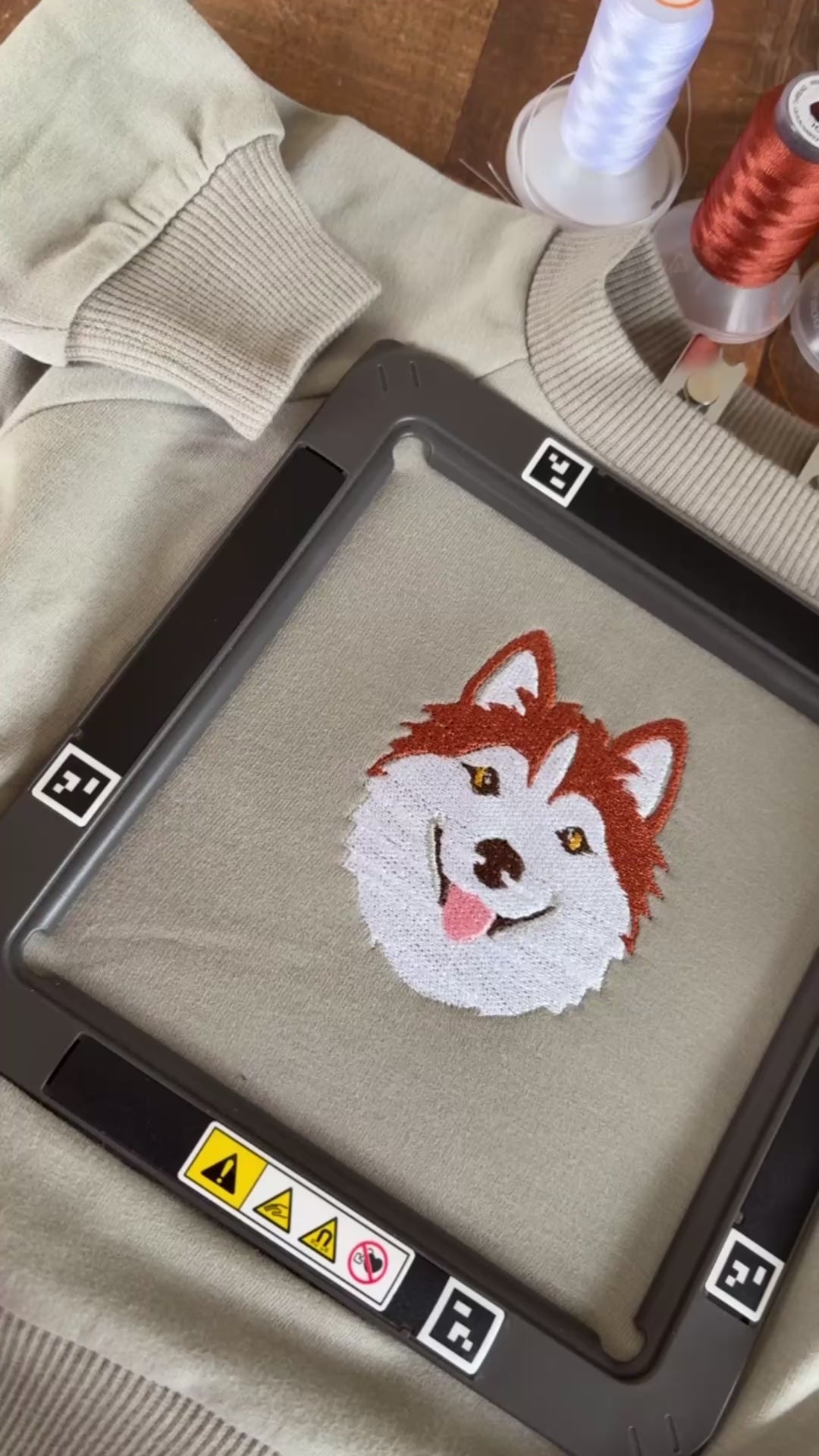Personalised Husky Baby Sweatshirt – Custom Embroidered Dog Jumper for Babies & Toddlers | Dog Lover Baby Gift