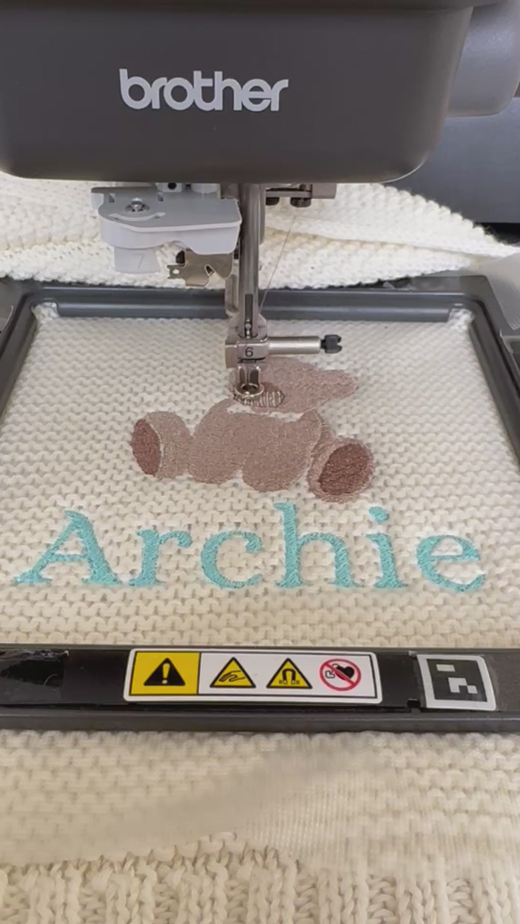 Personalised Teddy Bear Baby Blanket