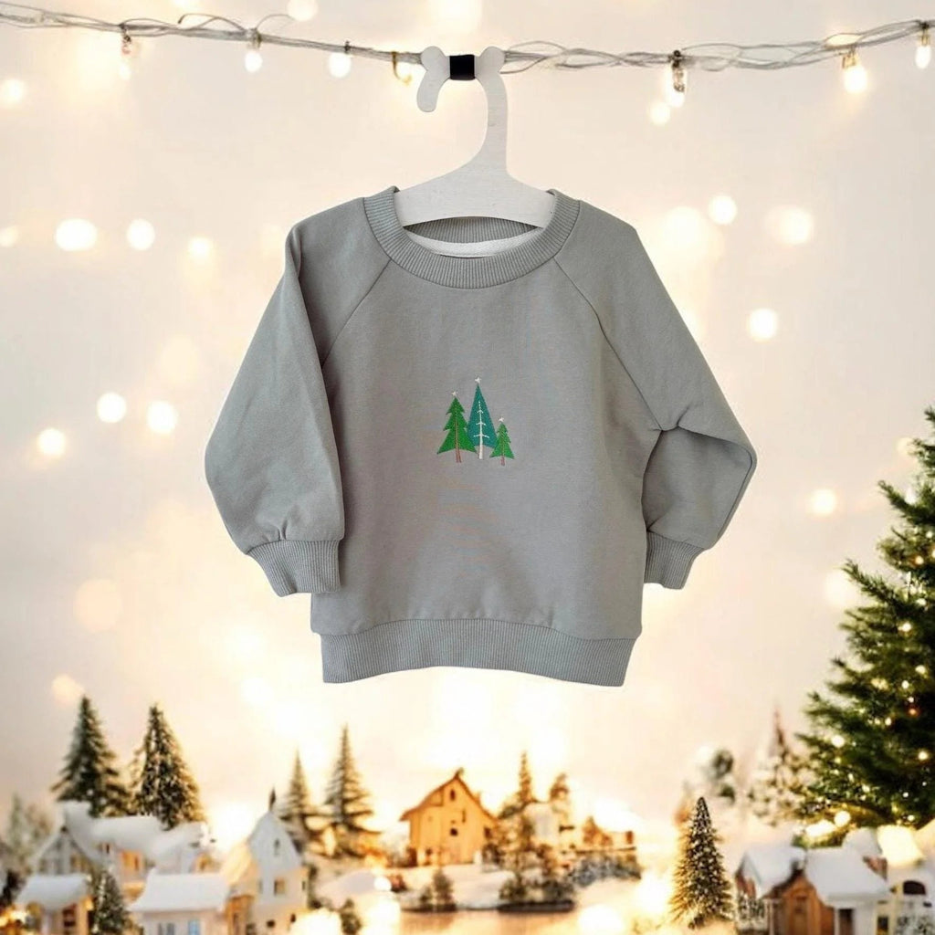 Xmas Christmas Tree Baby Xmas Jumper - Pear Tree Stitch Studio