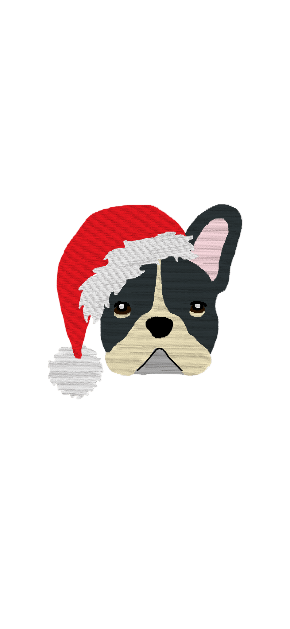 Xmas French Bulldog Baby Christmas jumper - Pear Tree Stitch Studio