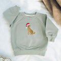 Xmas Labrador Baby Christmas jumper - Pear Tree Stitch Studio